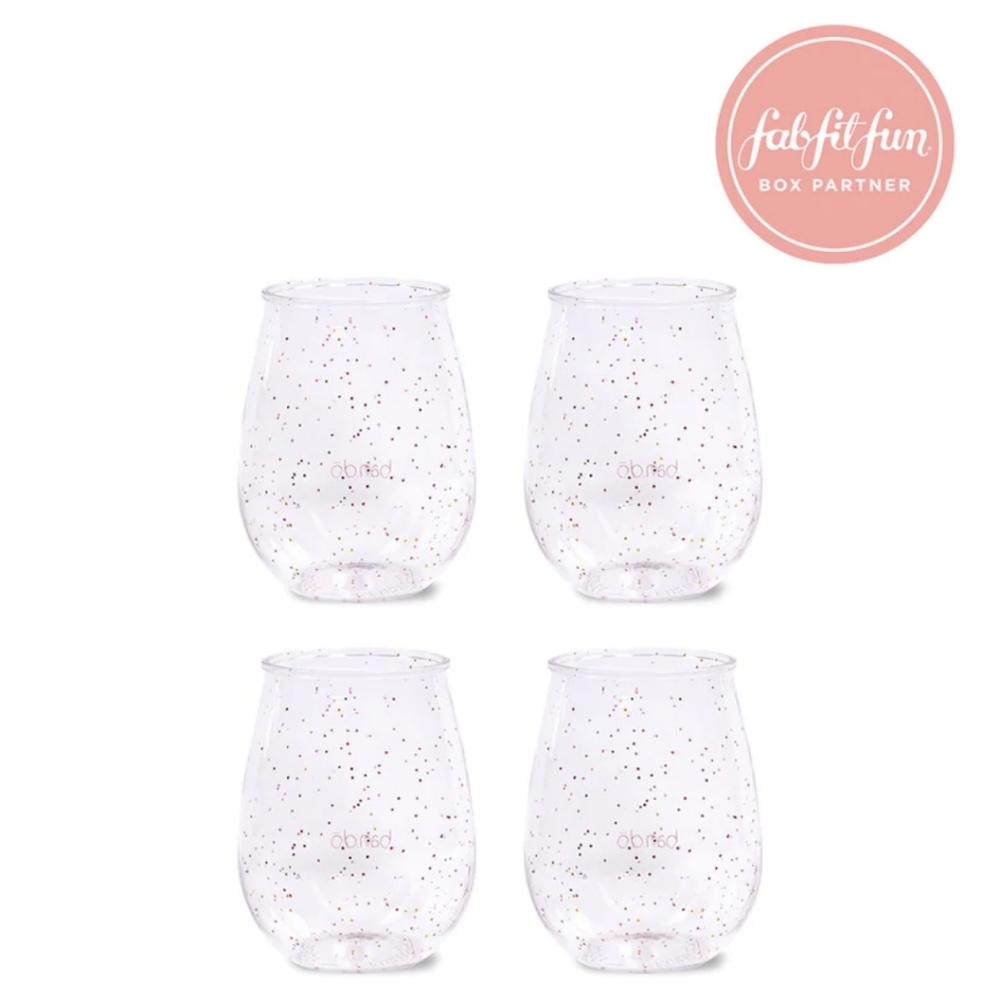 NIP ban.do 4 Piece Acrylic Wine Glass Set